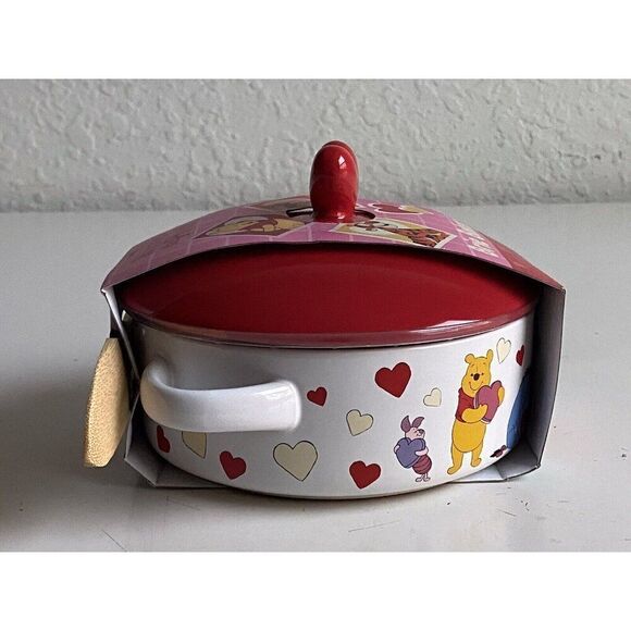 Disney Winnie the Pooh Tigger Piglet Eeyore Valentines Brie Baker & Wood Spoon - Picture 5 of 13